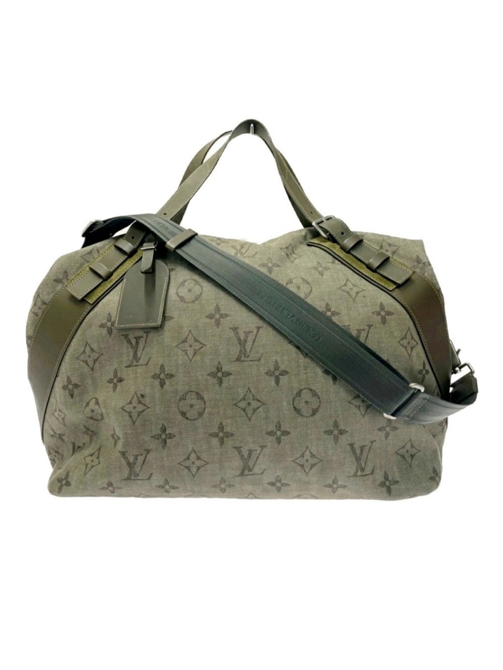 Louis Vuitton Denim Monogram Kaki Sac Large Weekender bag AUTHENTIC! (PM200162)
